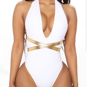 White one piece swimsuit